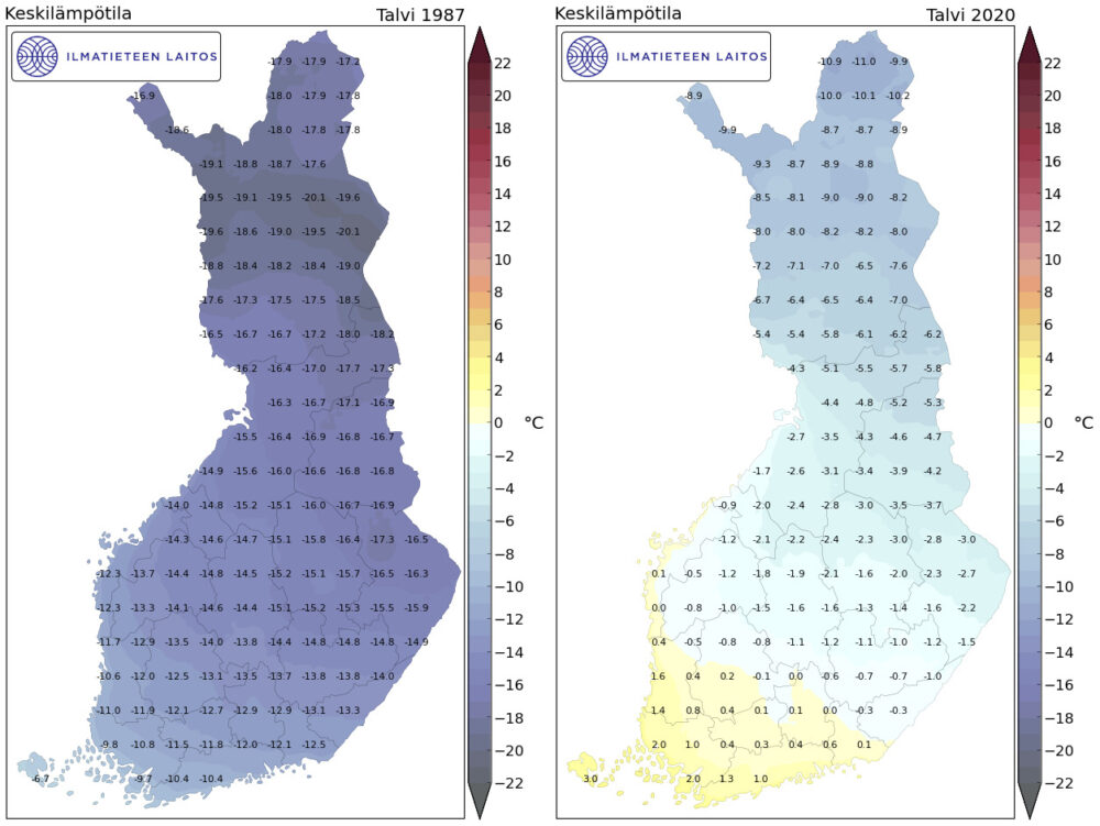 Suomen talvi-ilmastoon kuuluu suuri luontainen vaihtelu